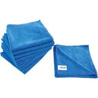 Chiffon de d&eacute;poussi&eacute;rage et nettoyage, Microfibre, Bleu Helyx Safety & Industrial Supplies