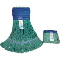 Wide-Band Mop Head, Antimicrobial/Floor Finishing/Specialty, Cotton/Rayon/Synthetic, Loop Style Helyx Safety & Industrial Supplies