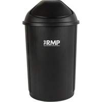 Bac &agrave; d&eacute;chets demi-rond avec couvercle, Poly&eacute;thyl&egrave;ne, 21 gal. US Helyx Safety & Industrial Supplies