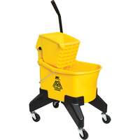 Grizzly Mop Wringer & Bucket, Down Press, 8 US Gal. (32 Quart), Yellow Helyx Safety & Industrial Supplies