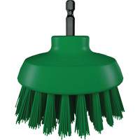 Brosse ronde HyDrive pour perceuse, Soies Tr&egrave;s ferme, Longueur de 3-1/10", Vert Helyx Safety & Industrial Supplies