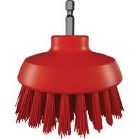 Brosse ronde HyDrive pour perceuse, Soies Tr&egrave;s ferme, Longueur de 3-1/10", Rouge Helyx Safety & Industrial Supplies