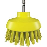 Brosse ronde HyDrive pour perceuse, Soies Tr&egrave;s ferme, Longueur de 3-1/10", Jaune Helyx Safety & Industrial Supplies
