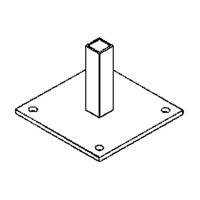 Pied de support pour murs-rideaux Helyx Safety & Industrial Supplies