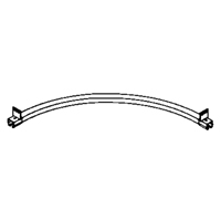Rail de roulement courb&eacute; sur 90° &agrave; montage sur poutre pour murs-rideaux, 3' lo Helyx Safety & Industrial Supplies