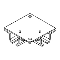 Raccord pour joint d'angle de 90° pour murs-rideaux mont&eacute;s au plafond Helyx Safety & Industrial Supplies