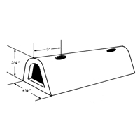 Extruded Rubber Dock Fenders, Rubber, 4-1/2" W x 12" L x 3-3/4" D Helyx Safety & Industrial Supplies