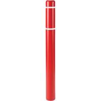 Polyethylene Bollard Covers, 6-5/8" Dia. x 52" L, Red Helyx Safety & Industrial Supplies