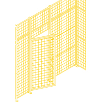 Composantes pour partitions & cloisons grillag&eacute;es - Portes battantes, 3' la x 7' h Helyx Safety & Industrial Supplies