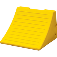 Cales-roue robustes, Polyur&eacute;thane, Jaune s&eacute;curit&eacute;, 15-1/10" la x 15" p x 11" h Helyx Safety & Industrial Supplies