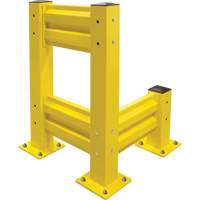 Barri&egrave;re de s&eacute;curit&eacute; de qualit&eacute; industrielle, Acier, 19" lo x 12" h, Jaune s&eacute;curit&eacute; OSHA Helyx Safety & Industrial Supplies