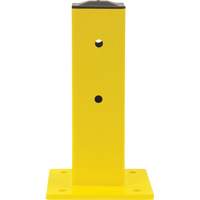 Poteau pour barri&egrave;re de s&eacute;curit&eacute;, Acier, 5" lo x 17" h, Jaune s&eacute;curit&eacute; OSHA Helyx Safety & Industrial Supplies