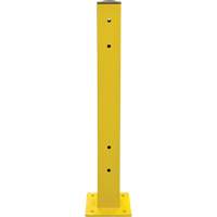 Poteau double pour barri&egrave;re de s&eacute;curit&eacute;, Acier, 5" lo x 44" h, Jaune s&eacute;curit&eacute; OSHA Helyx Safety & Industrial Supplies