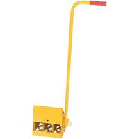 Ergo Handle Wheel Chock, Steel, Yellow, 8" W x 10-3/4" D x 9-1/8" H Helyx Safety & Industrial Supplies