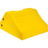 Heavy-Duty Wheel Chocks, Urethane, Yellow, 15-1/2" W x 17-7/10" D x 10" H Helyx Safety & Industrial Supplies