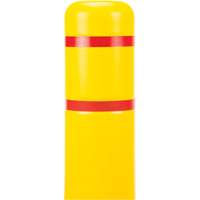 Capuchon en poly&eacute;thyl&egrave;ne pour borne de protection, 4-1/2" dia. x 52" l, Rouge/Jaune Helyx Safety & Industrial Supplies