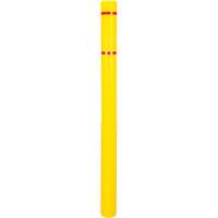Capuchon en poly&eacute;thyl&egrave;ne pour borne de protection, 4-1/2" dia. x 64" l, Rouge/Jaune Helyx Safety & Industrial Supplies
