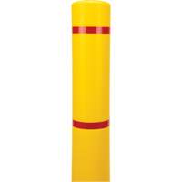 Capuchon en poly&eacute;thyl&egrave;ne pour borne de protection, 4-1/2" dia. x 64" l, Rouge/Jaune Helyx Safety & Industrial Supplies