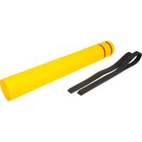 Capuchon en poly&eacute;thyl&egrave;ne pour borne de protection, 6-5/8" dia. x 52" l, Rouge/Jaune Helyx Safety & Industrial Supplies