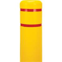 Capuchon en poly&eacute;thyl&egrave;ne pour borne de protection, 6-5/8" dia. x 52" l, Rouge/Jaune Helyx Safety & Industrial Supplies