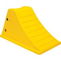Wheel Chocks with Aluminum Tread, Polyurethane, Safety Yellow, 11-1/4" W x 21" D x 12-1/4" H Helyx Safety & Industrial Supplies