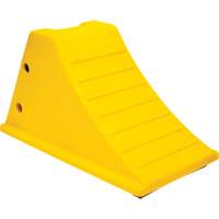 Cales de roue avec surface antid&eacute;rapante en caoutchouc, Polyur&eacute;thane, Jaune, 11-1/4" la x 21" p x 12-1/4" h Helyx Safety & Industrial Supplies