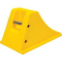 Cales de roue avec surface antid&eacute;rapante en caoutchouc, Polyur&eacute;thane, Jaune, 11-1/4" la x 21" p x 12-1/4" h Helyx Safety & Industrial Supplies