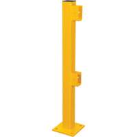 Poteau d'extr&eacute;mit&eacute; pour garde-corps l&eacute;gers, Acier, 42" h, Jaune s&eacute;curit&eacute; OSHA Helyx Safety & Industrial Supplies
