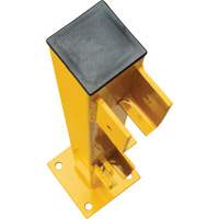 Poteau d'extr&eacute;mit&eacute; pour garde-corps l&eacute;gers, Acier, 42" h, Jaune s&eacute;curit&eacute; OSHA Helyx Safety & Industrial Supplies