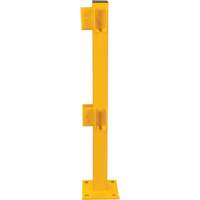 Poteau de coin pour garde-corps l&eacute;gers, Acier, 42" h, Jaune s&eacute;curit&eacute; OSHA Helyx Safety & Industrial Supplies