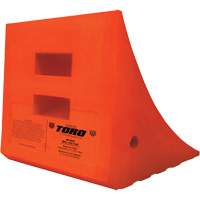 Cale-roue pour &eacute;quipement lourd de 70 tonnes, Ur&eacute;thane, Orange Helyx Safety & Industrial Supplies