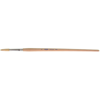 Pure White Bristle Round Marking Paint Brush, 9/32" Brush Width, White China, Wood Handle Helyx Safety & Industrial Supplies