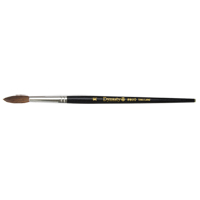 Pinceau pointu &agrave; soies noires pour artiste, Largeur de la brosse de 5,7 mm, Soie de chameau, Manche &agrave; Bois Helyx Safety & Industrial Supplies