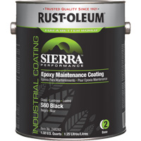 Rev&ecirc;tement dentretien &eacute;poxydique &agrave; base deau Sierra S60 Partie 2 Couche de fond, Gallon, Noir Helyx Safety & Industrial Supplies