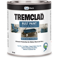 Peinture antirouille &agrave; base d'eau Tremclad, 946 ml, Canette, Noir Helyx Safety & Industrial Supplies