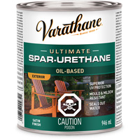 Rev&ecirc;tement &agrave; fini diamant pour bois Varathane, 946 ml, Transparent, Satin Helyx Safety & Industrial Supplies