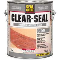 Seal-Krete&reg; Protective Sealer, 3.78 L, Water-Based, Gloss, Clear Helyx Safety & Industrial Supplies