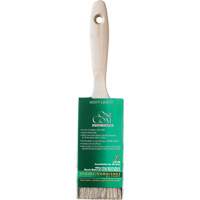 Pinceau pour murs et moulures One Coat, Soie blanche, Manche Bois, Largeur de 2" Helyx Safety & Industrial Supplies