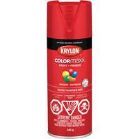 Appr&ecirc;t + peinture COLORmaxx, Rouge banni&egrave;re, Brillant, 12 oz, Canette a&eacute;rosol Helyx Safety & Industrial Supplies