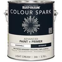 Peinture int&eacute;rieure pr&eacute;teint&eacute;e + appr&ecirc;t mural Colour Spark, Coton blanc, Semi-brillant, 3,78 L, Gallon Helyx Safety & Industrial Supplies