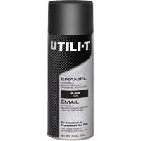 UTILI-T General Purpose Enamel Spray Paint, Black, Gloss, 10 oz./283 g, Aerosol Can Helyx Safety & Industrial Supplies