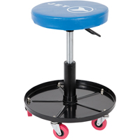 JMS-642A Adjustable Mechanic's Roller Seat, Vinyl, Blue, 300 lbs. Capacity Helyx Safety & Industrial Supplies