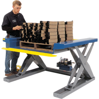 Tables &eacute;l&eacute;vatrices hydrauliques pr&egrave;s du sol, Acier, Capacit&eacute; de 2000 lb Helyx Safety & Industrial Supplies