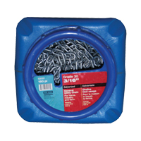 Chaînes galvanis&eacute;es par immersion &agrave; chaud, Acier au carbone, 3/16" x 150' (45,7 m) l, Calibre 30, Charge d'utilisation 630 lb (0,315 tonnes) Helyx Safety & Industrial Supplies