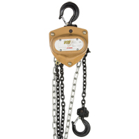 Palan à chaîne pour charges lourdes de série Gold, Levée 10', Capacité 1000 lb (0,5 tonne), Chaîne Acier allié LU590 | Helyx Safety & Industrial Supplies