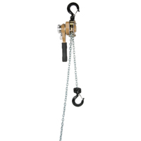 Palan &agrave; levier pour charges lourdes de s&eacute;rie Gold, Lev&eacute;e 10', Cabacit&eacute; 500 lb (0,25 tonne), Chaîne en Acier alli&eacute; Helyx Safety & Industrial Supplies