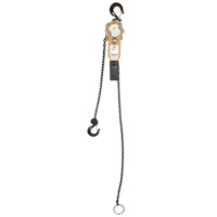 Heavy Duty Gold Series Lever Chain Hoist, 5' Lift, 500 lbs. (0.25 tons) Capacity, Alloy Steel Chain Helyx Safety & Industrial Supplies