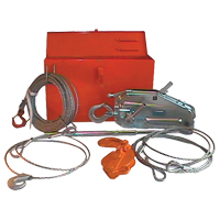 Palan &agrave; c&acirc;ble d'acier Tirfor TU128 en ensemble de r&eacute;cup&eacute;ration, Diam&egrave;tre du fil 7/16", Capacit&eacute; 4000  lb (2 tonnes) Helyx Safety & Industrial Supplies