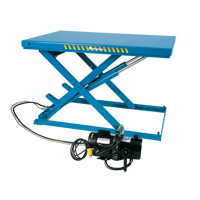 Table &eacute;l&eacute;vatrice &agrave; ciseaux &eacute;lectrique-hydraulique LoProfile, Acier, 32-1/2" lo x 23-1/2" la, Capacit&eacute; 550 lb Helyx Safety & Industrial Supplies