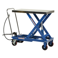 Pneumatic Hydraulic Scissor Lift Table, Steel, 39-1/2" L x 20" W, 1750 lbs. Cap. Helyx Safety & Industrial Supplies